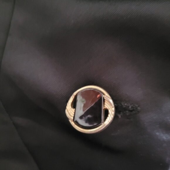 Vintage Climax by Karen Okada black dress back bow sheer embellished back - 3/4 - Picture 6 of 10